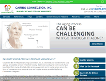 Tablet Screenshot of caringconnectionmd.com